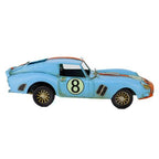 No. 8 Racer Blue Metal Collectable 31 x 12 x 9cm