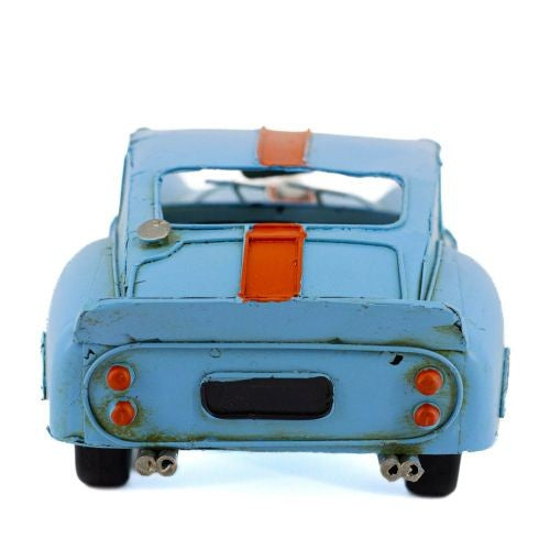 No. 8 Racer Blue Metal Collectable 31 x 12 x 9cm