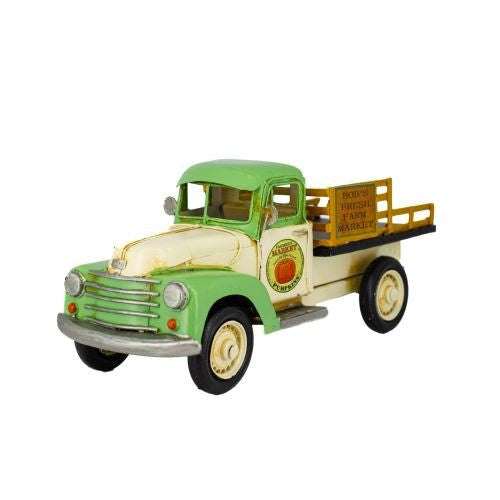 Farm Truck Metal Collectable – Green & White 29 x 11 x 13cm