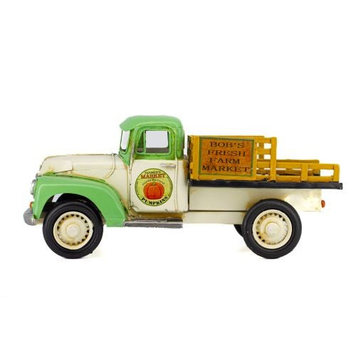 Farm Truck Metal Collectable – Green & White 29 x 11 x 13cm
