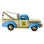 Vintage Tow Truck Metal Collectable Blue & White 29x12x11cm