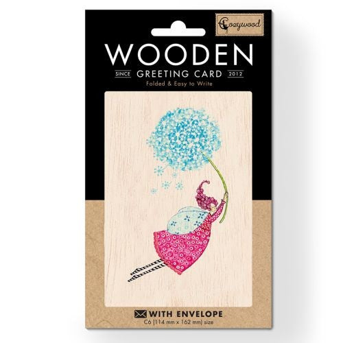 Life is Beautiful Wooden Greeting Card 11 x 16cm & Envelope