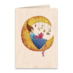 Cozywood Never Stop Dreaming Wooden Greeting Card 11 x 16cm