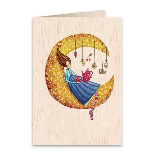 Cozywood Never Stop Dreaming Wooden Greeting Card 11 x 16cm