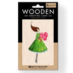 Cozywood Flowers Wooden Greeting Card 11 x 16cm