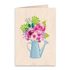 Boyle Wooden Greeting Card – Watering Can 11 x 16cm