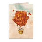 Wooden Greeting Card – Together in the Sky 11 x 16cm