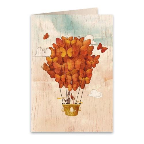 Wooden Greeting Card – Together in the Sky 11 x 16cm