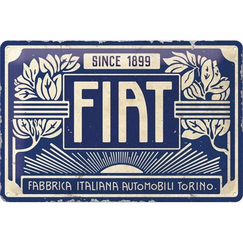 Nostalgic-Art Fiat Since 1899 Medium Metal Sign 20 x 30cm