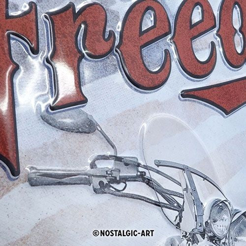 Nostalgic-Art Route 66 Freedom Metal Sign – Vintage Wall Decor 30 x 40cm