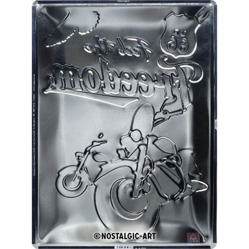Nostalgic-Art Route 66 Freedom Metal Sign – Vintage Wall Decor 30 x 40cm