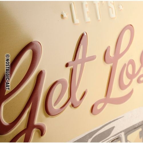 Nostalgic-Art VW Let's Get Lost XL Metal Sign – Vintage Wall Decor 40 x 60cm