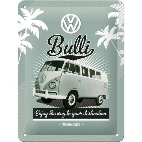 Nostalgic-Art Volkswagen Retro Bulli Metal Sign – Vintage VW Wall Decor 15 x 20cm