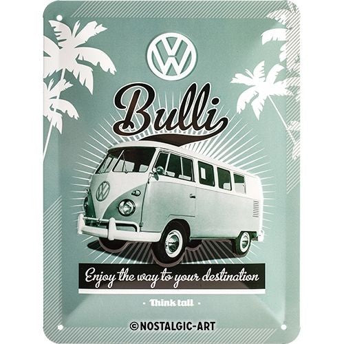 Nostalgic-Art Volkswagen Retro Bulli Metal Sign – Vintage VW Wall Decor 15 x 20cm