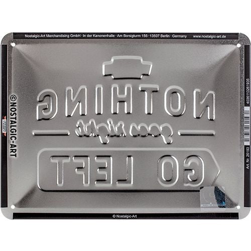 Nostalgic-Art Go Left Metal Sign – Vintage Wall Decor 15 x 20cm