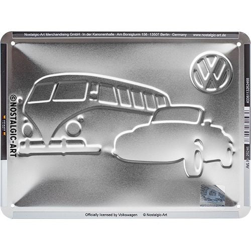 Nostalgic-Art VW Meet the Classics Metal Sign – Vintage Volkswagen Wall Decor 15 x 20cm