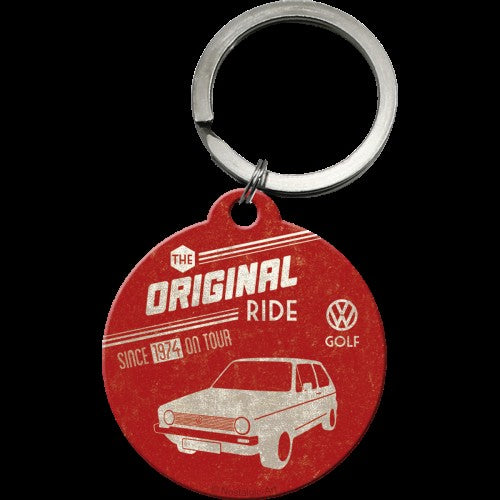 Nostalgic-Art VW Golf Original Ride Round Keyring 7.5 x 4cm