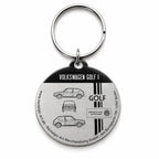 Nostalgic-Art VW Golf Original Ride Round Keyring 7.5 x 4cm