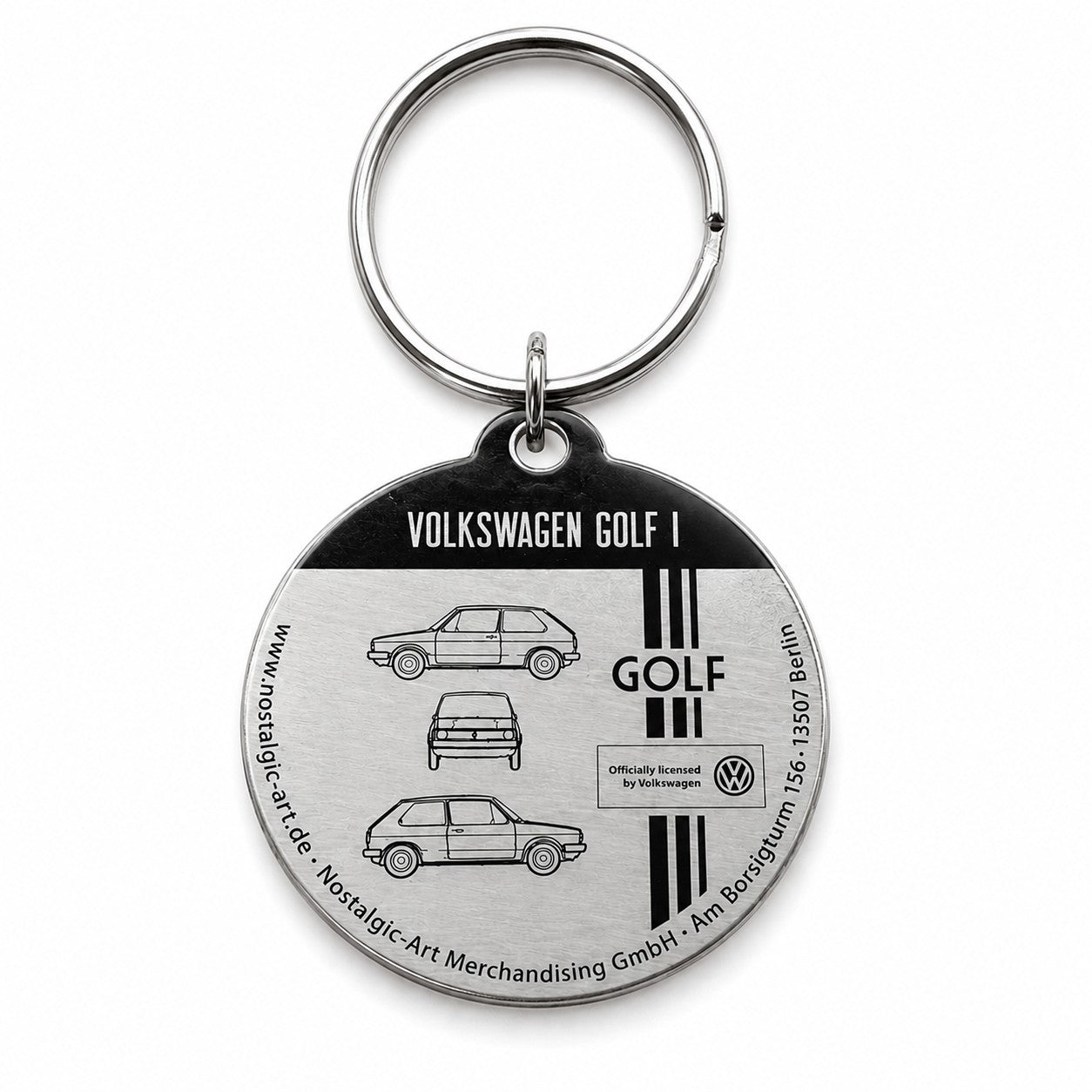Nostalgic-Art VW Golf Original Ride Round Keyring 7.5 x 4cm