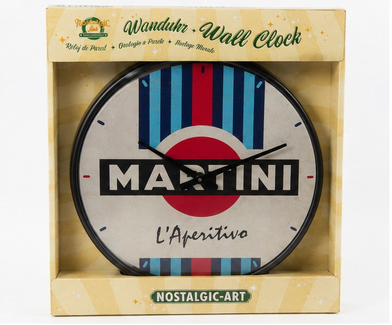 Nostalgic-Art Martini L'Aperitivo Racing Stripes Wall Clock 30cm