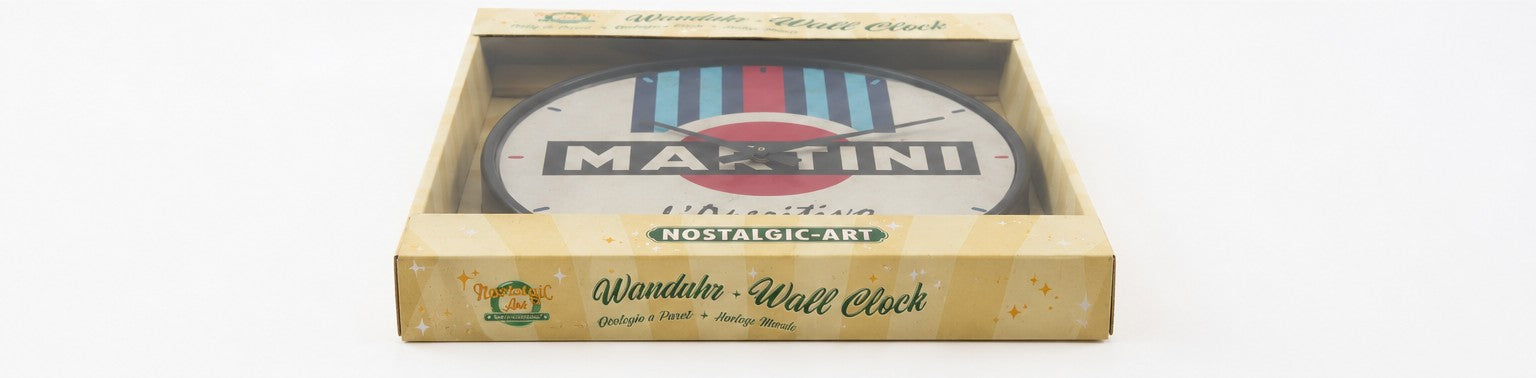 Nostalgic-Art Martini L'Aperitivo Racing Stripes Wall Clock 30cm