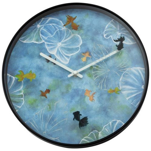 NeXtime Pond Blue Wall Clock 30cm Silent Sweep