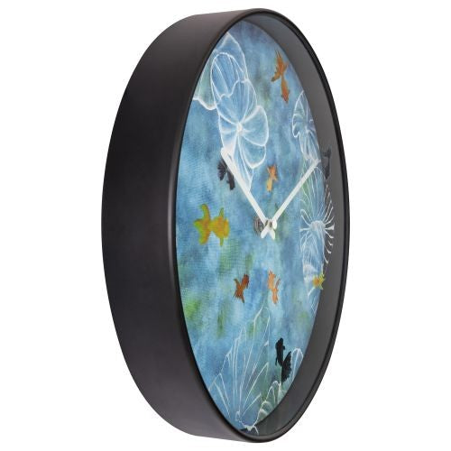 NeXtime Pond Blue Wall Clock 30cm Silent Sweep