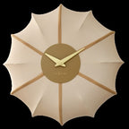 NeXtime Ultimo Champagne Fabric Wall Clock 50cm Silent