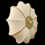 NeXtime Ultimo Champagne Fabric Wall Clock 50cm Silent