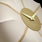 NeXtime Ultimo Champagne Fabric Wall Clock 50cm Silent