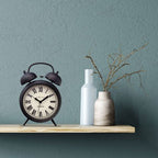 NeXtime Amsterdam Metal Alarm Clock – Black 15 x 21 x 7cm