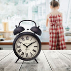 NeXtime Amsterdam Metal Alarm Clock – Black 15 x 21 x 7cm