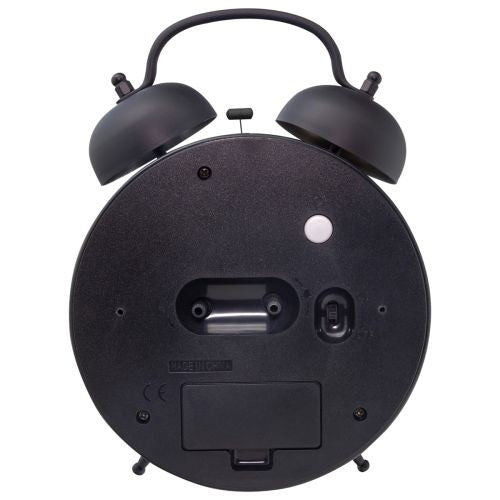 NeXtime Amsterdam Metal Alarm Clock – Black 15 x 21 x 7cm