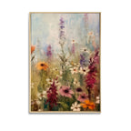 Flower Fields B – Brushed Canvas Print – Light Natural Frame