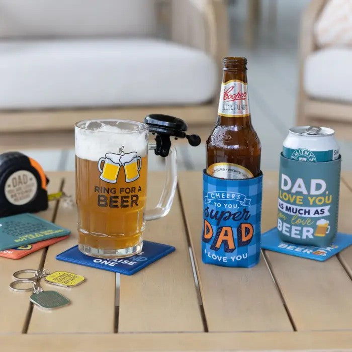 Out Of The Blue Beer Glass with Bell | Fun Gift for Dad 500ml