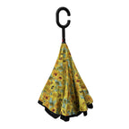 Blühen Van Gogh Sunflowers Reversible Umbrella | Reverse Closing Art Umbrella