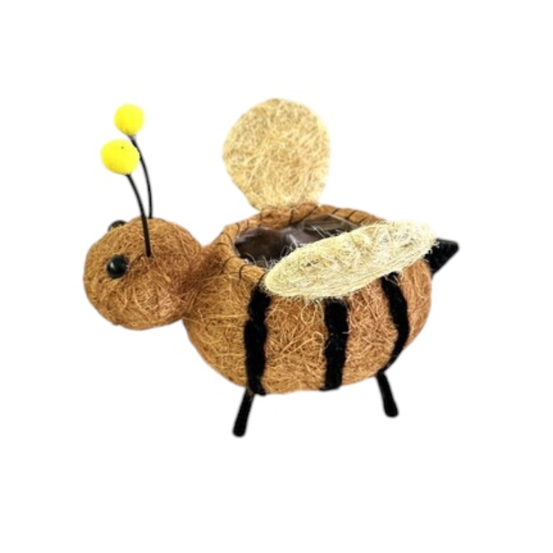Bee Pot Holder – Coir Garden Planter Accent