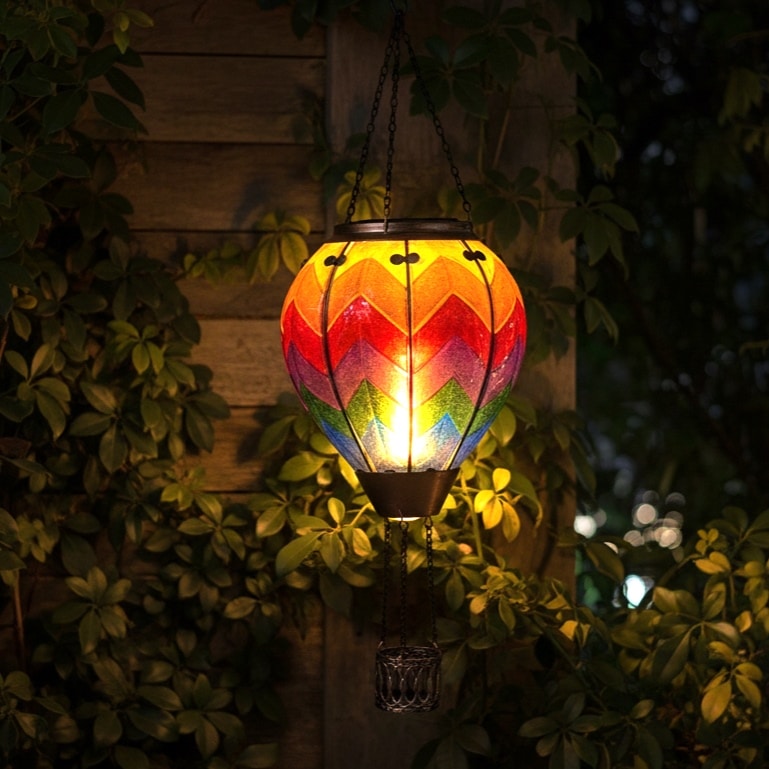 Carnival Solar Hot Air Balloon LED Garden Lantern | Hanging Outdoor Solar Light