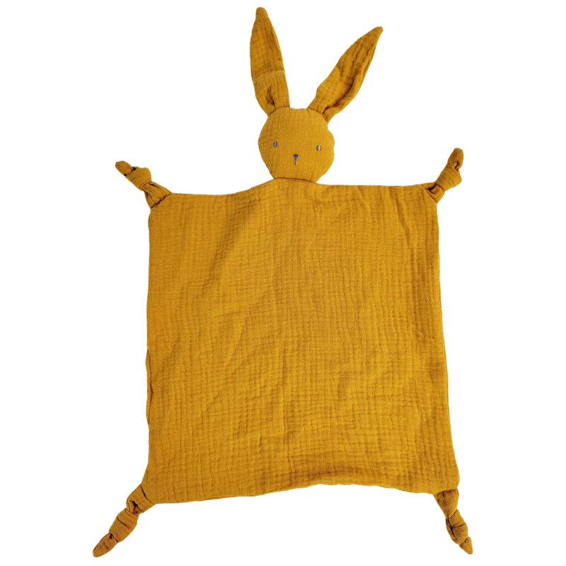 Bubsy Bunny Muslin Comforter Mustard