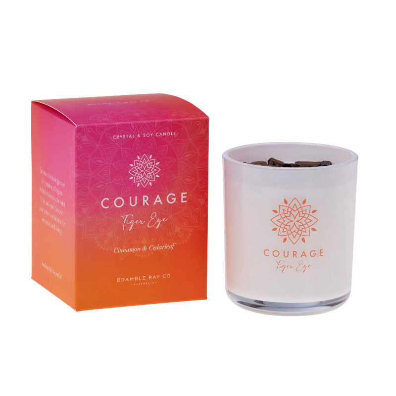 Courage Crystal Boho Luxury Candle – 300 g