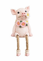 Pig Shelf Sitter – Resin Yellow Rock Farmhouse Home Decor