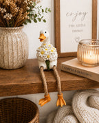 Duck Highlander Shelf Sitter – Resin Yellow Rock Farmhouse Decor