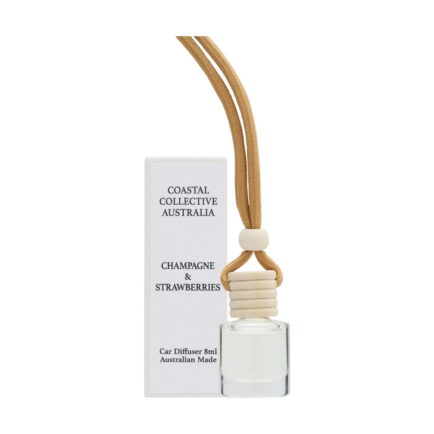 Champagne & Strawberries Car Diffuser 8ml– Coastal Collective