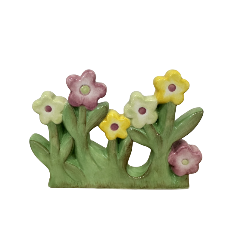 Decorative Flowers Ornament | Ceramic Home Accent