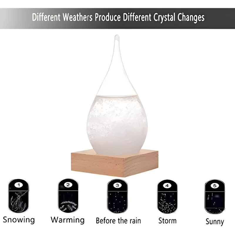 Storm Glass Weather Predictor – Decorative Weather Crystal Display