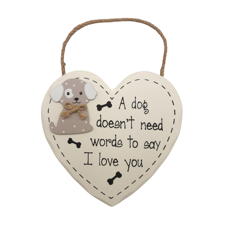 "Dog, I Love You" Handcrafted Wooden Sign