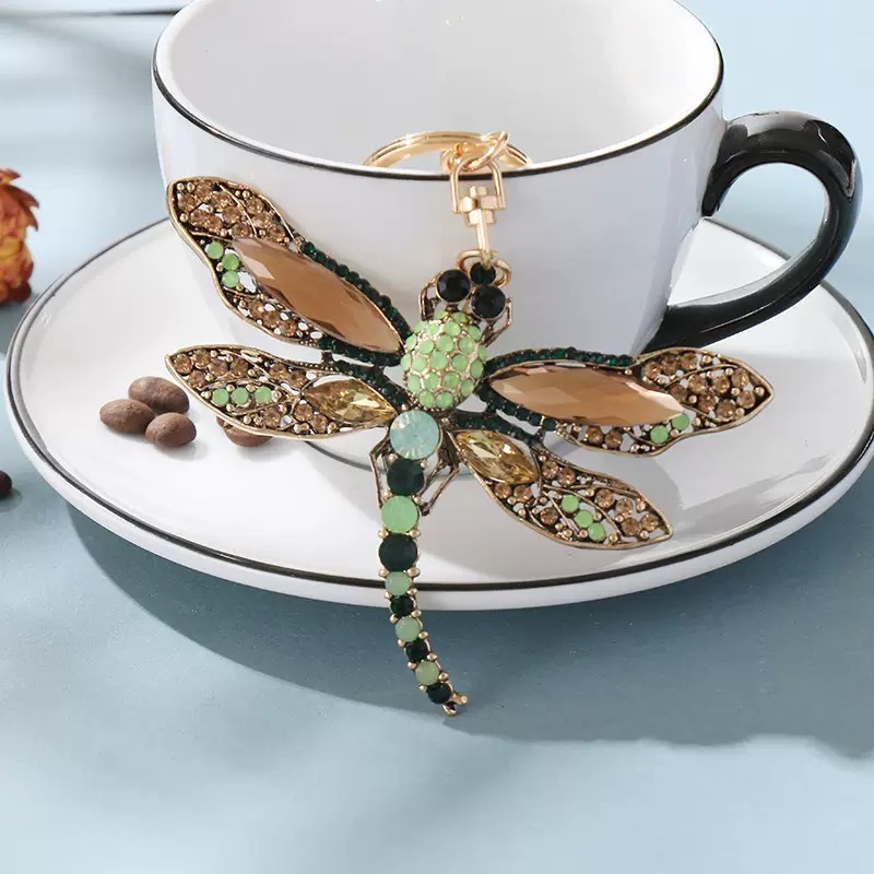 Dragonfly Green Keyring | Nature-Inspired Bag Charm