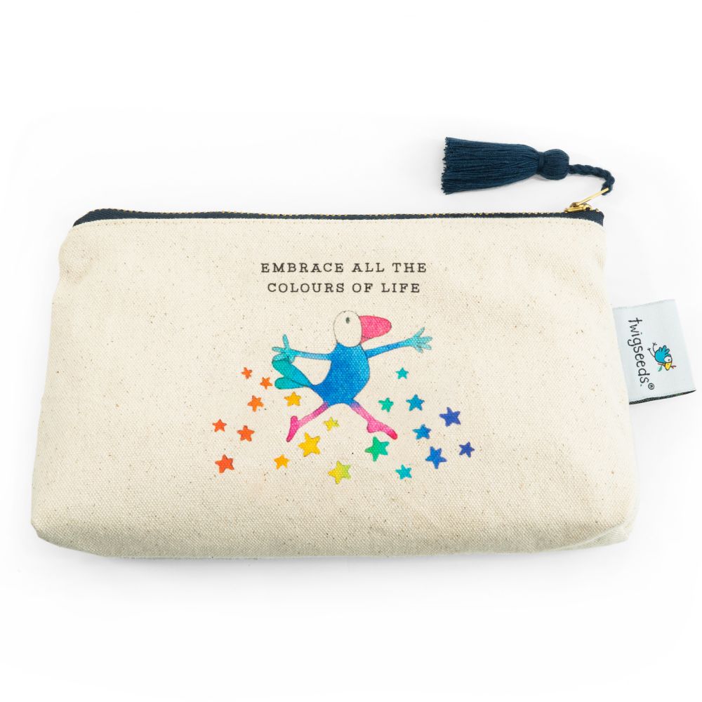 Twigseeds Accessory Pouch – “Embrace” (Kate Knapp Feathered Philosophers)