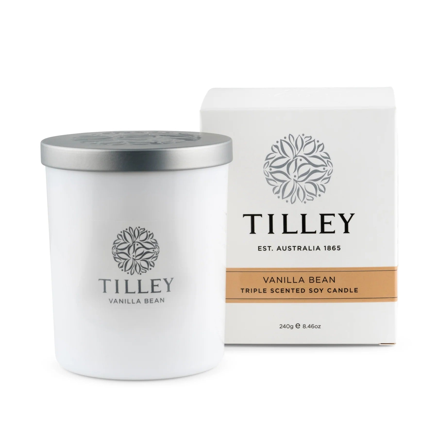 Tilley Vanilla Bean Soy Candle – 240 g | 45 Hour Burn