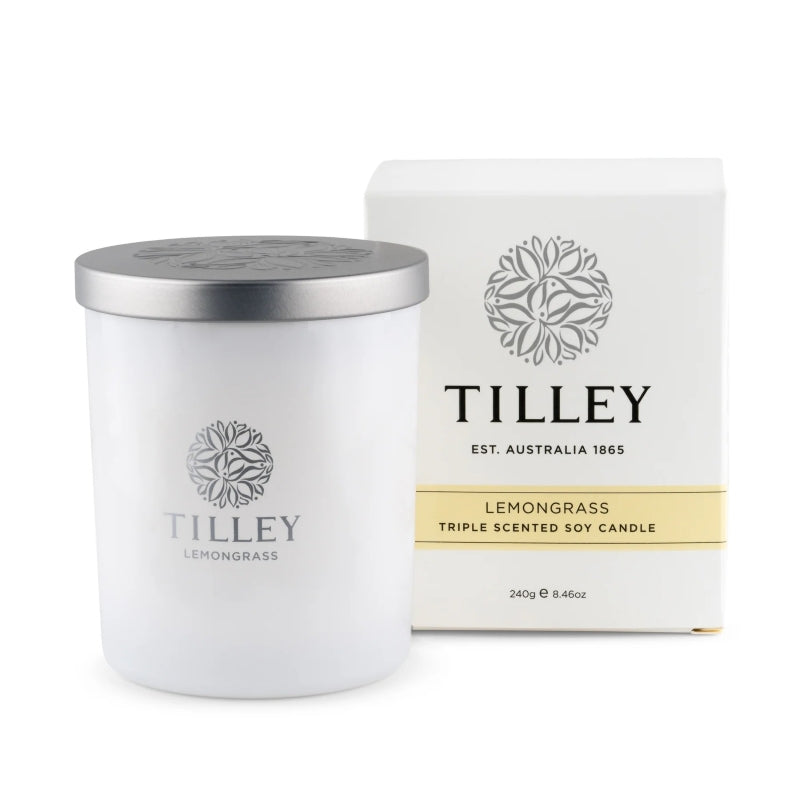 Tilley Lemongrass Soy Candle – 240 g / 45 Hour Burn